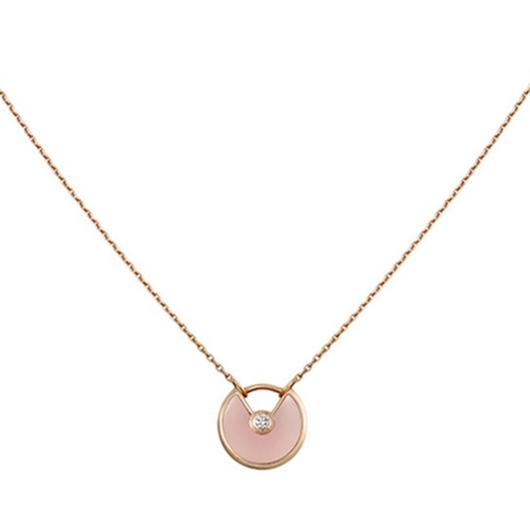 [Angela Jewellery]AMULETTE ROSE GOLD PINK MOP NECKLACE