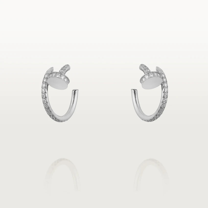 [Angela Jewellery]JUSTE EARRINGS 12.75MM SILVER DIAMOND
