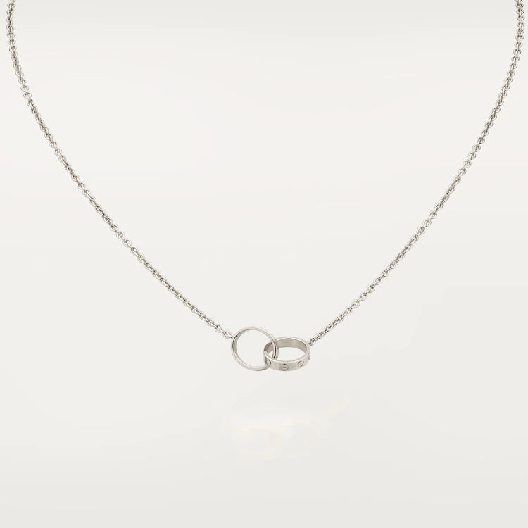 [Angela Jewellery]LOVE NECKLACE PINK GOLD AND SILVER