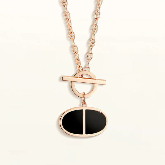 [Angela Jewellery]CHAINE VERSO BLACK CERAMIC NECKLACE