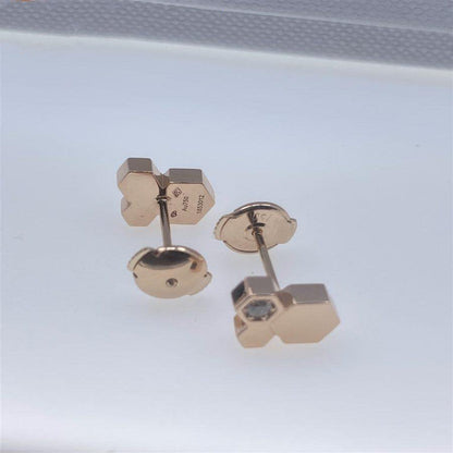 [Angela Jewellery]BEE LOVE PINK GOLD DIAMOND EARRINGS