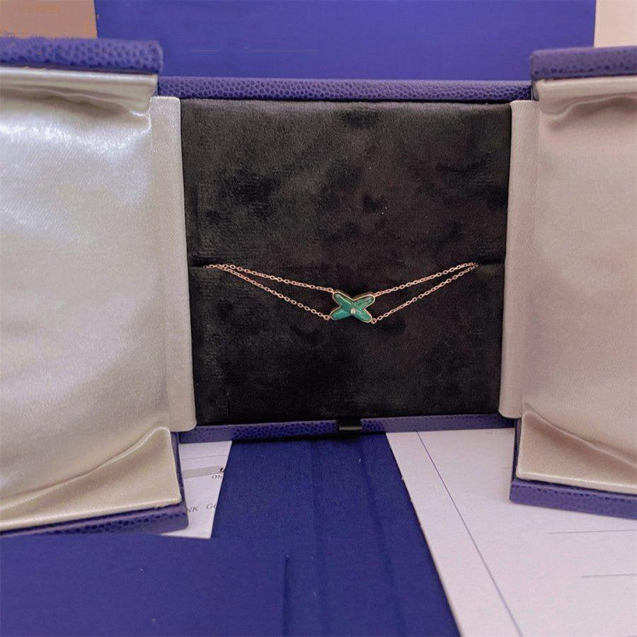 [Angela Jewellery]JEUX BRACELET MALACHITE PINK GOLD 1 DIAMOND