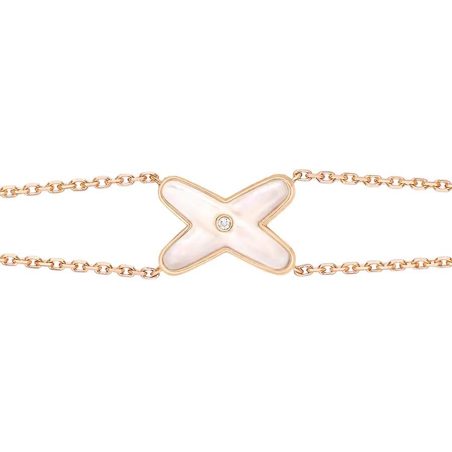 [Angela Jewellery]JEUX BRACELET WHITE MOP PINK GOLD 1 DIAMOND