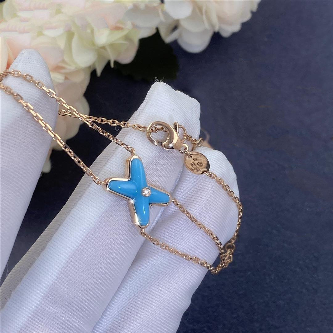 [Angela Jewellery]JEUX BRACELET TURQUOISE PINK GOLD 1 DIAMOND