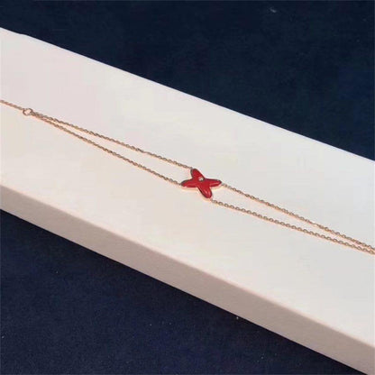 [Angela Jewellery]JEUX BRACELET CARNELIAN PINK GOLD 1 DIAMOND