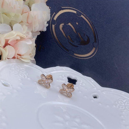 [Angela Jewellery]JEUX DE PINK GOLD DIAMOND EARRINGS