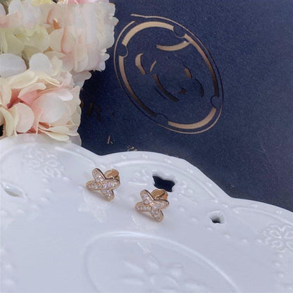 [Angela Jewellery]JEUX DE PINK GOLD DIAMOND EARRINGS
