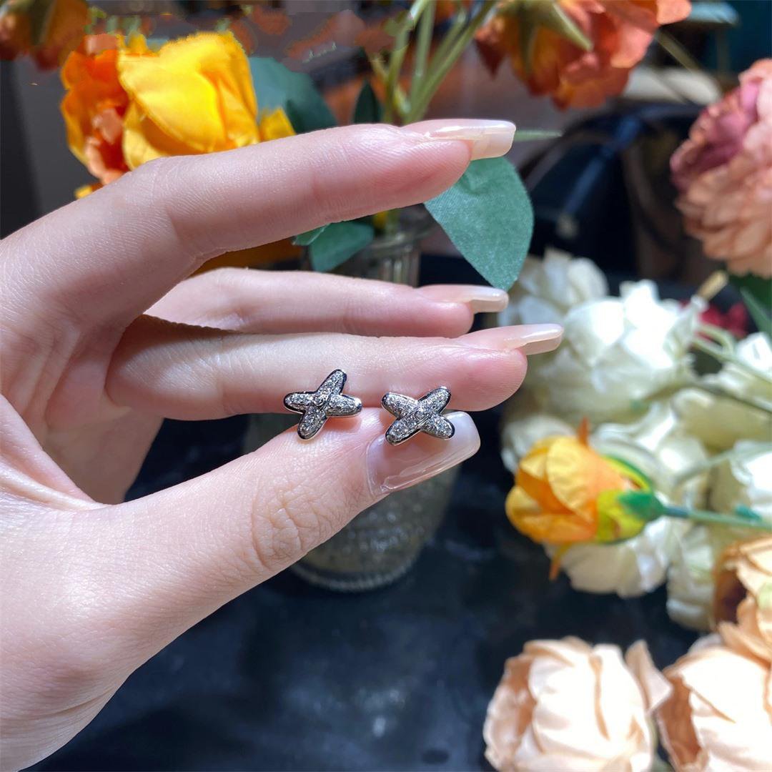 [Angela Jewellery]JEUX DE SILVER DIAMOND EARRINGS