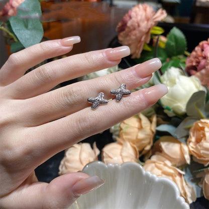 [Angela Jewellery]JEUX DE SILVER DIAMOND EARRINGS