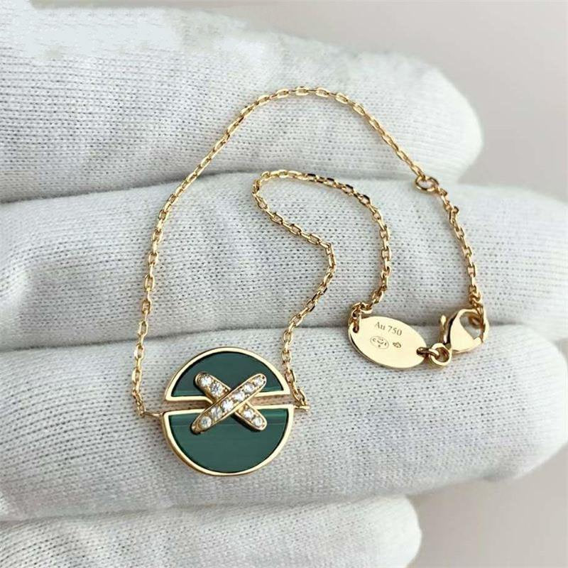 [Angela Jewellery]JEUX DE BRACELET MALACHITE PINK GOLD DIAMONDS