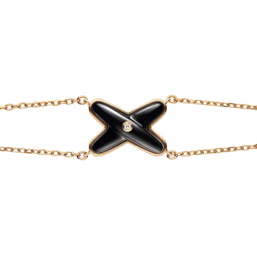 [Angela Jewellery]JEUX BRACELET ONYX PINK GOLD 1 DIAMOND