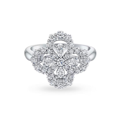 [Angela Jewellery]LOOP RING FULL MOTIF DIAMOND 16MM SILVE
