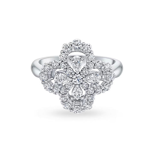 [Angela Jewellery]LOOP RING FULL MOTIF DIAMOND 16MM SILVE