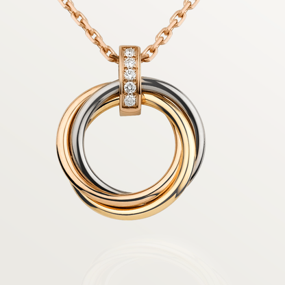 [Angela Jewellery]TRINITY NECKLACE GOLD  DIAMONDS