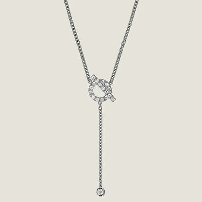 [Angela Jewellery]FINESSE SILVER DIAMOND NECKLACE