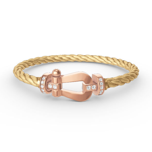 [Angela Jewellery]FORCE LARGE HORSESHOE HALF DIAMOND BRACELET ROSE GOLD