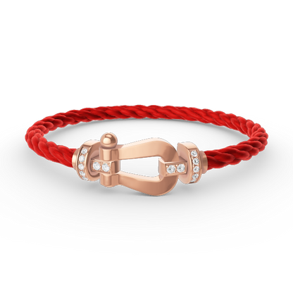[Angela Jewellery]FORCE LARGE HORSESHOE HALF DIAMOND BRACELET ROSE GOLD
