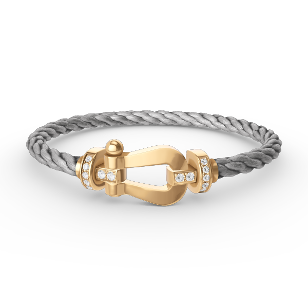 [Angela Jewellery]FORCE LARGE HORSESHOE HALF DIAMOND BRACELET GOLD