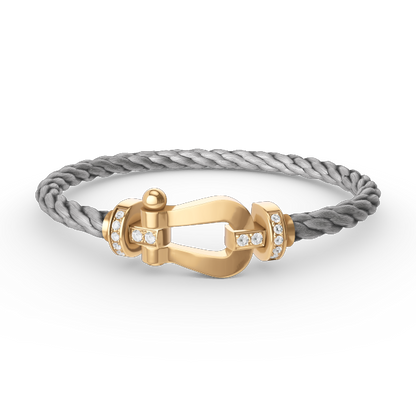 [Angela Jewellery]FORCE LARGE HORSESHOE HALF DIAMOND BRACELET GOLD