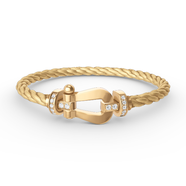 [Angela Jewellery]FORCE LARGE HORSESHOE HALF DIAMOND BRACELET GOLD