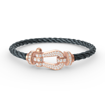 [Angela Jewellery]FORCE LARGE HORSESHOE FULL DIAMOND BRACELET ROSE GOLD