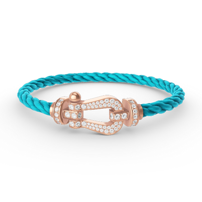 [Angela Jewellery]FORCE LARGE HORSESHOE FULL DIAMOND BRACELET ROSE GOLD