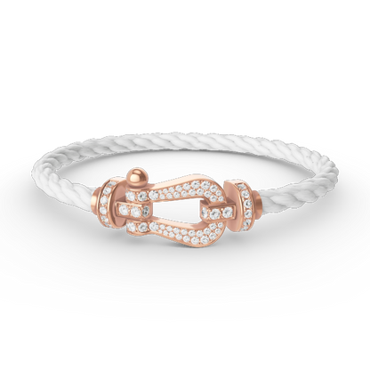[Angela Jewellery]FORCE LARGE HORSESHOE FULL DIAMOND BRACELET ROSE GOLD