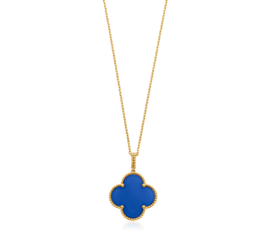 [Angela Jewellery]CLOVER 25MM NECKLACE TURQUOISE ROSE GOLD