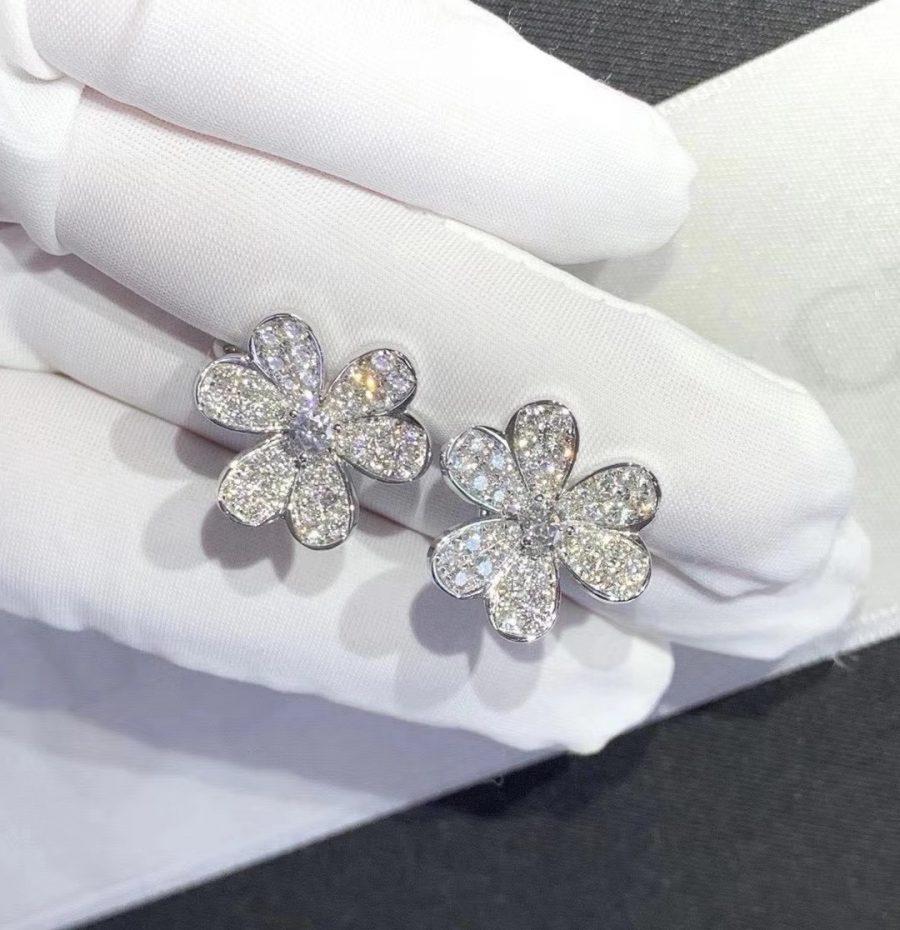 [Angela Jewellery]FRIVOLE SILVER FLOWER DIAMOND EARRINGS