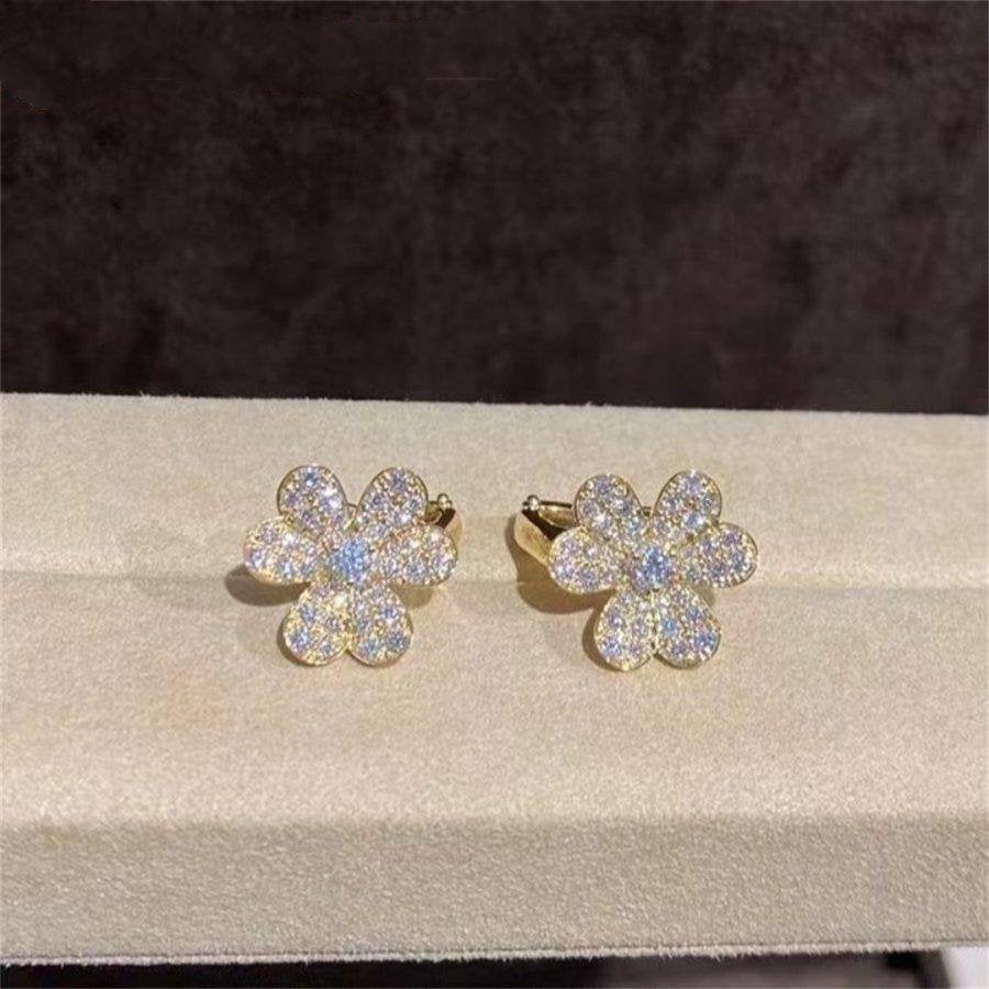 [Angela Jewellery]FRIVOLE GOLD FLOWER DIAMOND EARRINGS