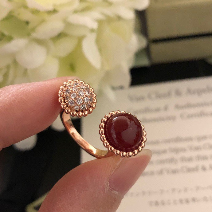 [Angela Jewellery]PERLEE COULEURS DIAMOND ROSE GOLD BETWEEN THE FINGER RING